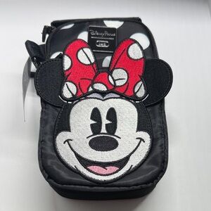 Disney Minnie Mouse Black and Red Polka Dot Lug Bag